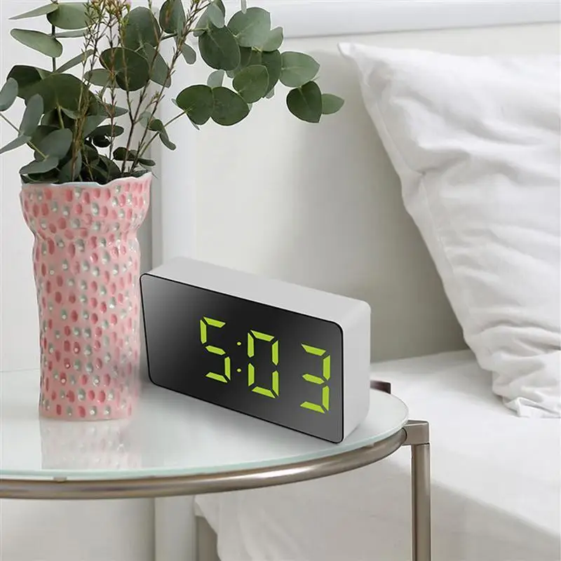LED Multifunctional Mirror Clock Digital Alarm Snooze Display Calendar Time Table Desktop Clocks No Battery Home Decor
LED Multifunctional Mirror Clock Digital Alarm Snooze Display Calendar Time Table Desktop Clocks No Battery Home Decor