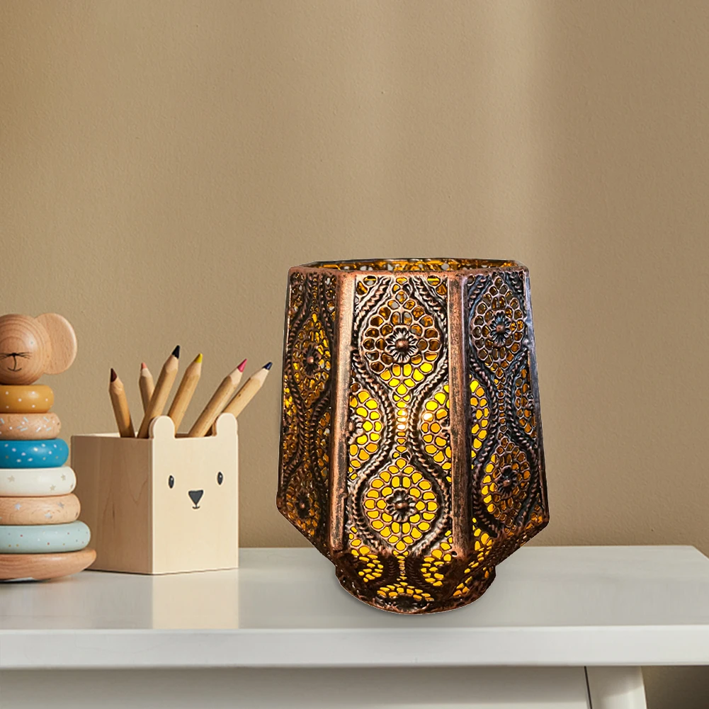 Candle Holder Hollow Lamp Moroccan Style Iron Art Romantic Night Light Tabletop Candlestick Wedding Home Room Hotel Decoration
Candle Holder Hollow Lamp Moroccan Style Iron Art Romantic Night Light Tabletop Candlestick Wedding Home Room Hotel Decoration
