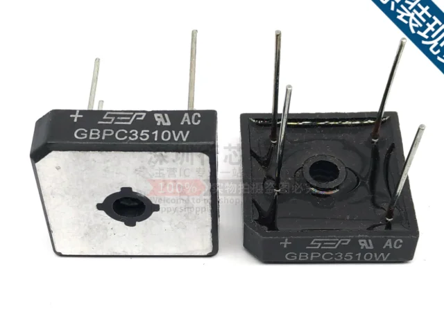 Mxy 10PCS GBPC3510W GBPC3510 round pin 35A/1000V aluminum face fine foot bridge rectifier good
Mxy 10PCS GBPC3510W GBPC3510 round pin 35A/1000V aluminum face fine foot bridge rectifier good