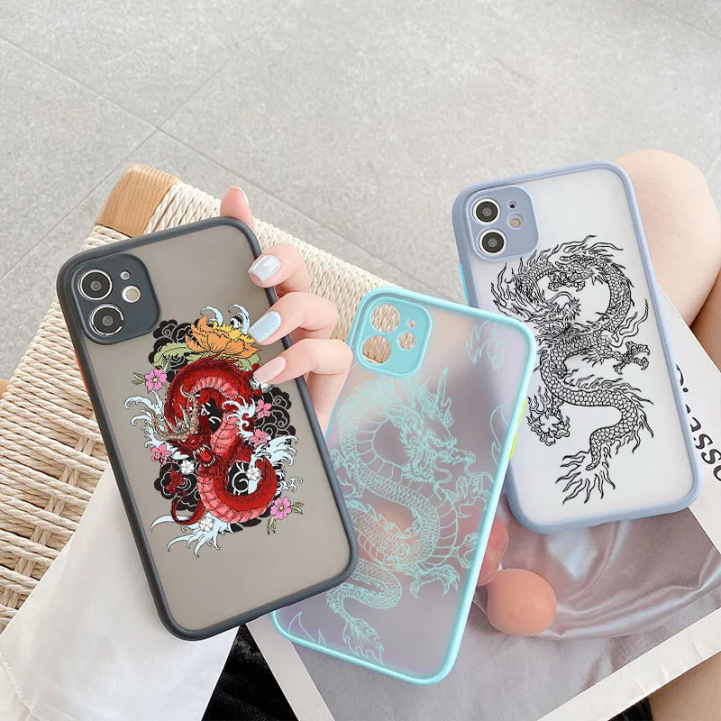 Жесткий чехол с рисунком дракона для Samsung Galaxy A21S A30 A31 A50 A51 A70 A71 A10 A11 A20 M31 S8 S9 S20 Plus S10