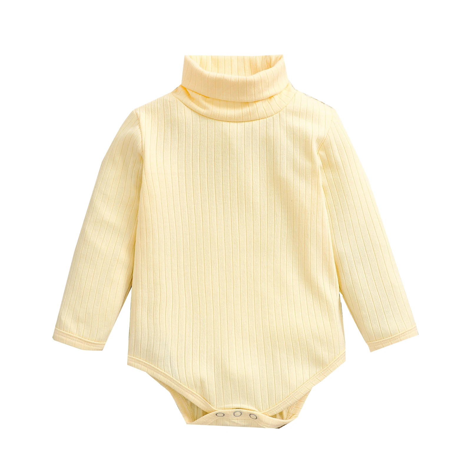 Autumn Winter Baby Romper Unisex Solid Color High Collar Long Sleeve Ribbed Bodysuit Playsuits for Spring Fall, 0-18 Months
Autumn Winter Baby Romper Unisex Solid Color High Collar Long Sleeve Ribbed Bodysuit Playsuits for Spring Fall, 0-18 Months