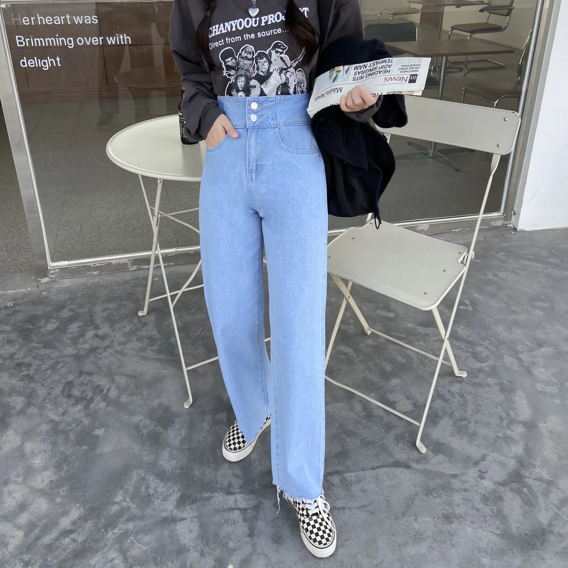 CGC женские мешковатые джинсы с высокой талией на весну осень прямые женские джинсовые брюки корейская мода широкие джинсы женские винтажны...
CGC женские мешковатые джинсы с высокой талией на весну осень прямые женские джинсовые брюки корейская мода широкие джинсы женские винтажны...