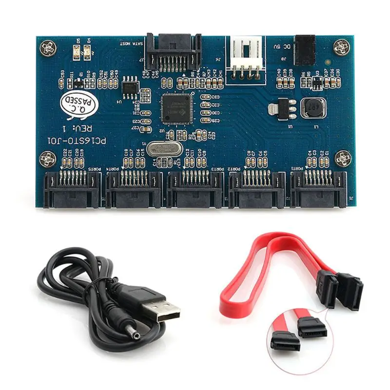 HOT SATA 1 To 5 Port SATAII/SATA2 Multiplier Adapter Riser Card SATA 3.0 Card
HOT SATA 1 To 5 Port SATAII/SATA2 Multiplier Adapter Riser Card SATA 3.0 Card