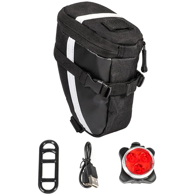 Cycling Saddle Bag with Rear LED Bicycle Red Light Bike PU Leather Tail Bag Outdoor Cycling Accessories
Cycling Saddle Bag with Rear LED Bicycle Red Light Bike PU Leather Tail Bag Outdoor Cycling Accessories