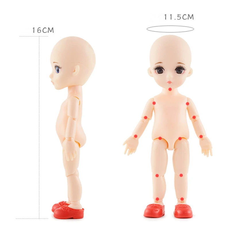 16 см кукла BJD Reborn Baby 13 подвижные суставы функции куклы 3D True глаз милое платье для