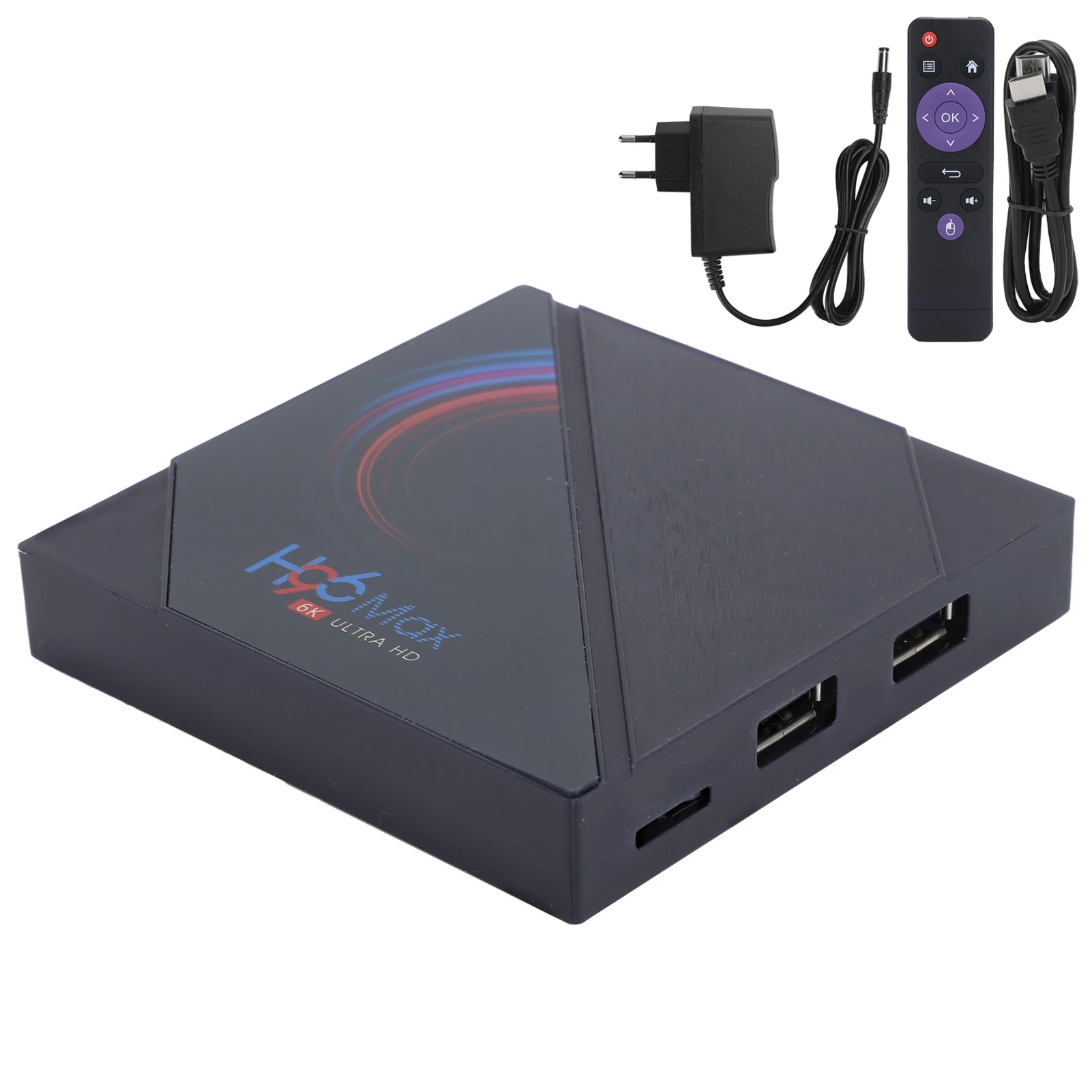 EU Plug 100‑240V H96MAX H616 TV Box 6K Ultra‑Clear For Android10.0 Set‑Top Box 4+32GB Android Smart Network Player
EU Plug 100‑240V H96MAX H616 TV Box 6K Ultra‑Clear For Android10.0 Set‑Top Box 4+32GB Android Smart Network Player