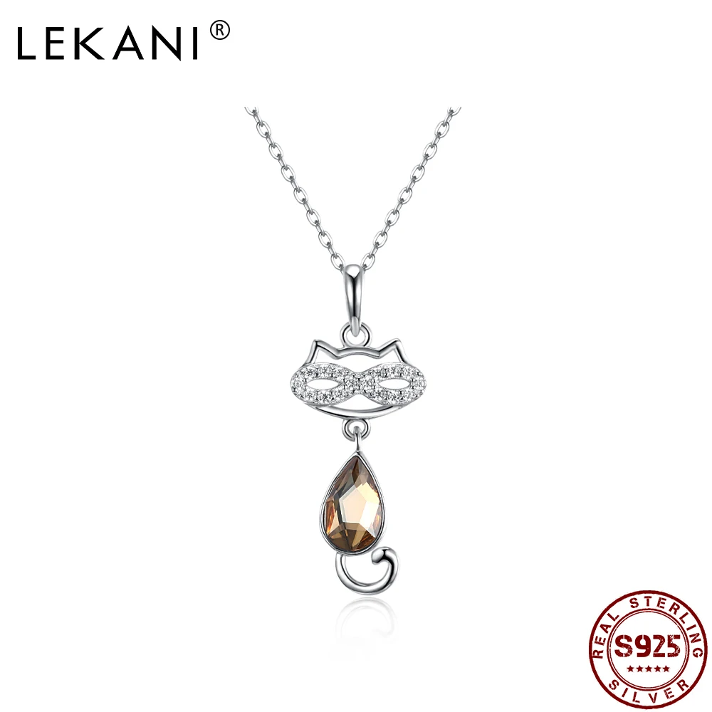 LEKANI 925 стерлингового серебра ожерелье, подвеска, колье, для женщин, милый кот с фианитами и бусами для девочек, свадьбы, хорошее ювелирное изд...
LEKANI 925 стерлингового серебра ожерелье, подвеска, колье, для женщин, милый кот с фианитами и бусами для девочек, свадьбы, хорошее ювелирное изд...
