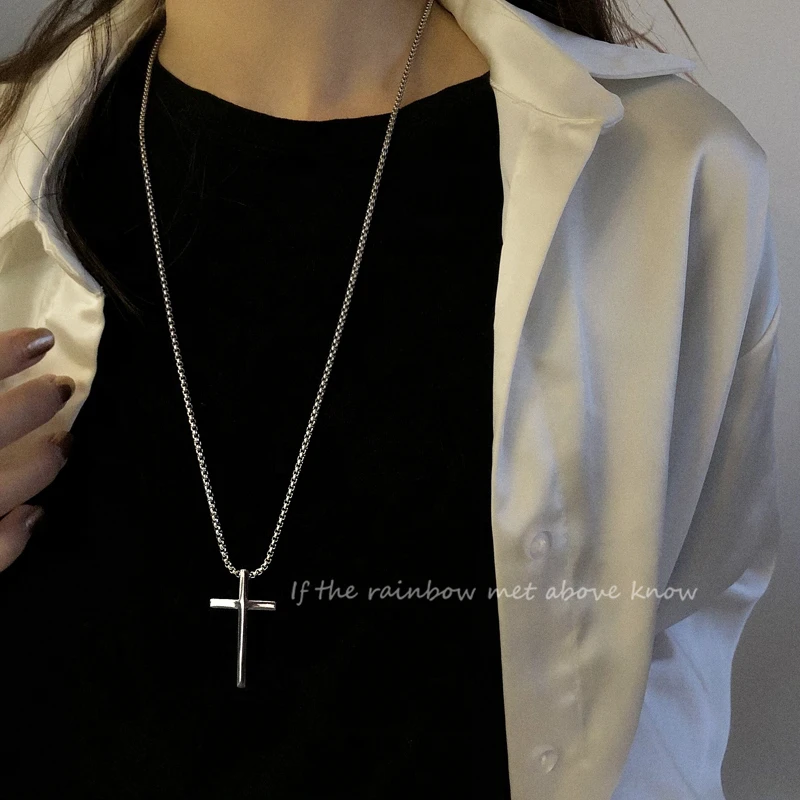 Korean Fashion Retro Pendant Necklace Simple Trend Silver Cross Choker2022 Men And Women With Stainless Steel Necklace Accessori
Korean Fashion Retro Pendant Necklace Simple Trend Silver Cross Choker2022 Men And Women With Stainless Steel Necklace Accessori