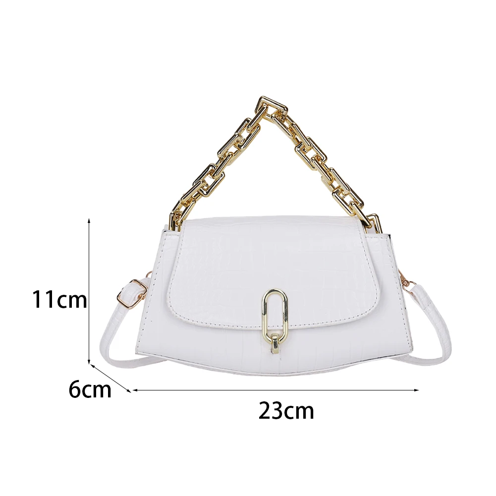 Vintage Women Alligator Pattern Shoulder Crossbody Bags Solid Color PU Leather Messenger Bag Casual Ladies Thick Chain Handbags
Vintage Women Alligator Pattern Shoulder Crossbody Bags Solid Color PU Leather Messenger Bag Casual Ladies Thick Chain Handbags