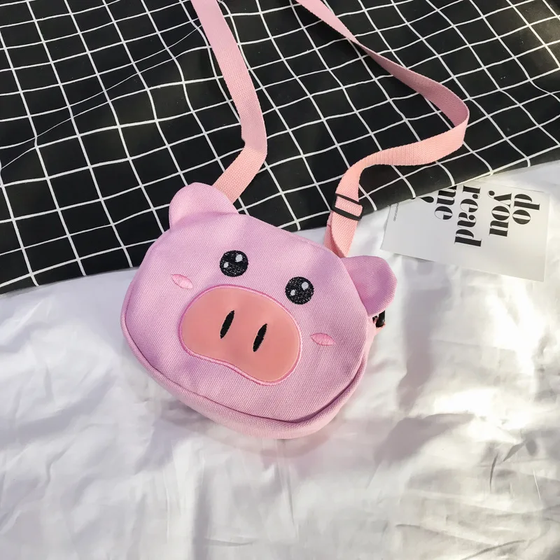 Cute Cartoon Piggy Crossbody Backpack For Girls Children Kawaii Canvas Shoulder Messenger Bag Zipper Closure 
Cute Cartoon Piggy Crossbody Backpack For Girls Children Kawaii Canvas Shoulder Messenger Bag Zipper Closure