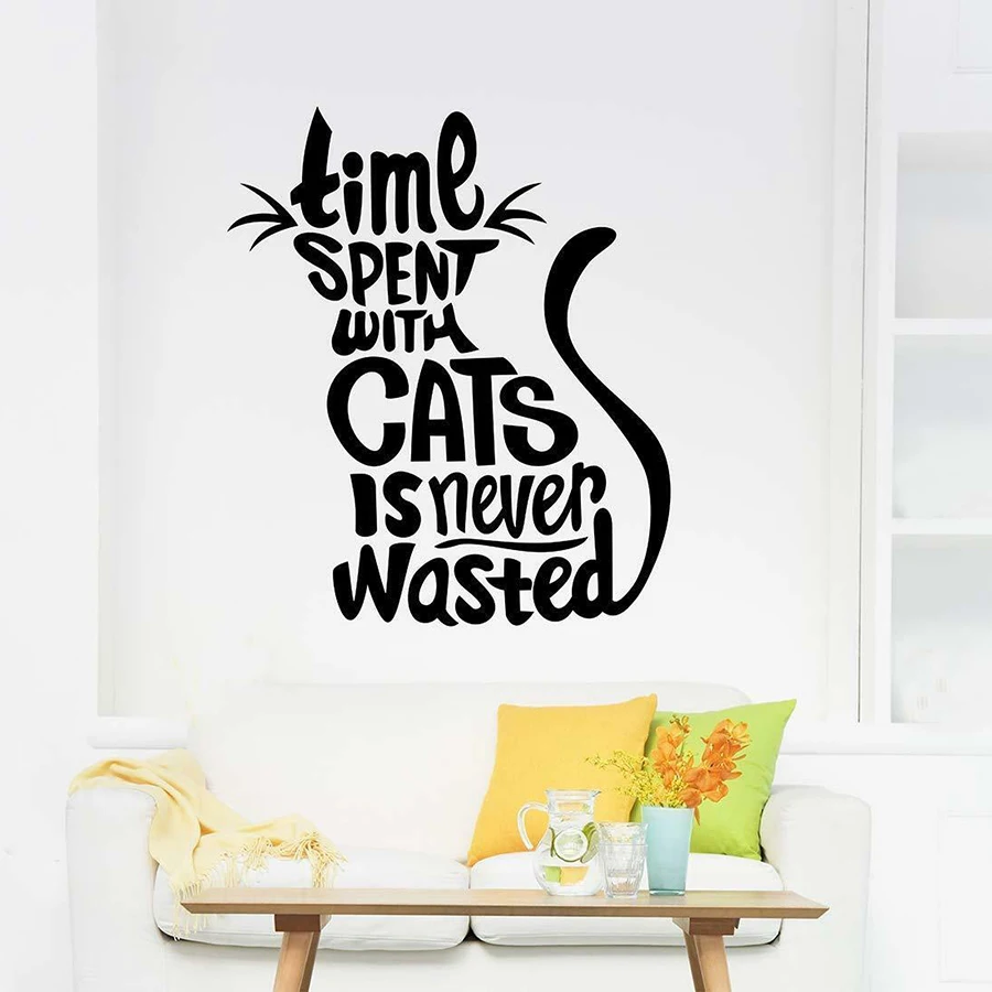 Pets Quotes Wall Sticker Time Spent With Cats Words Vinyl Window Decal Animal Pet Shop Family Interior Decor Creative Mural M731
Pets Quotes Wall Sticker Time Spent With Cats Words Vinyl Window Decal Animal Pet Shop Family Interior Decor Creative Mural M731