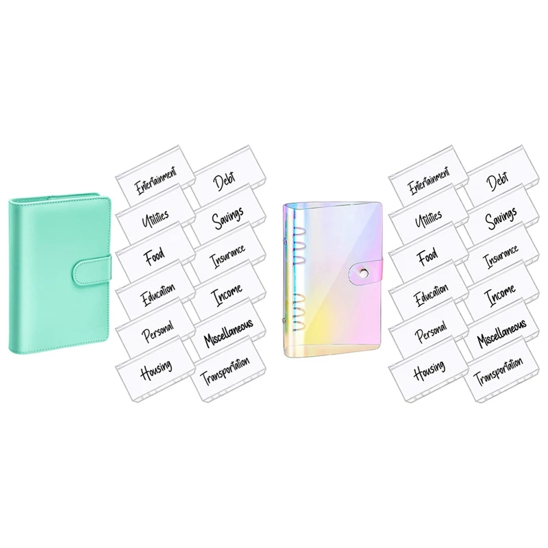 2 Set A6 PU Leather Notebook Magnetic Personal Planning Binder with 12 Binder Pockets Binder Zipper Folder, A & B
2 Set A6 PU Leather Notebook Magnetic Personal Planning Binder with 12 Binder Pockets Binder Zipper Folder, A & B