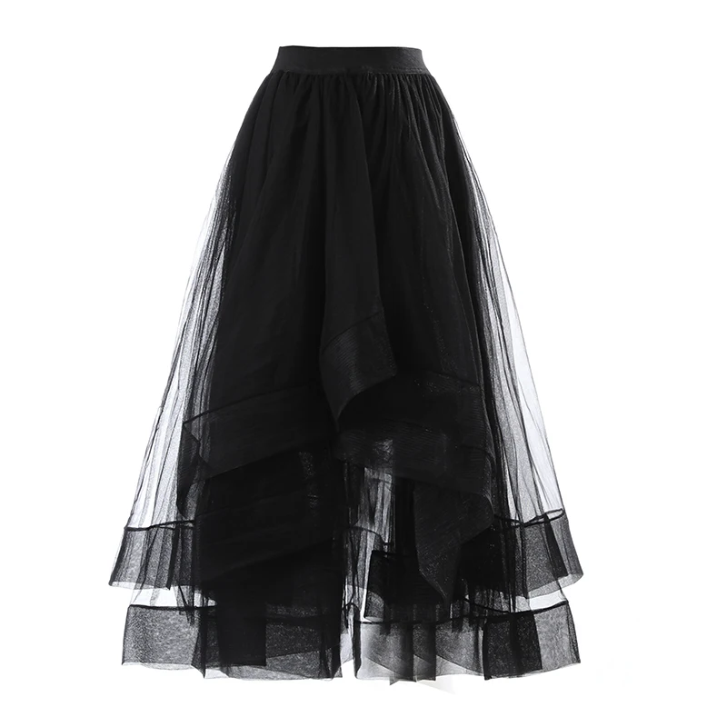 TWOTWINSTYLE Elegant Plain Frill Trim Skirt For Women High Waist Sheer Mesh Casual Long Skirts Females 2021 Summer Fashion Style
TWOTWINSTYLE Elegant Plain Frill Trim Skirt For Women High Waist Sheer Mesh Casual Long Skirts Females 2021 Summer Fashion Style