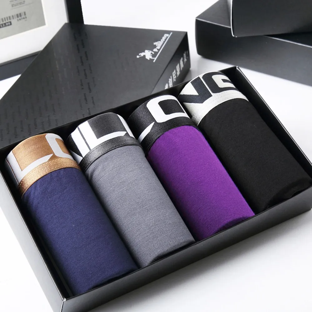 4pcs/set Men's Underwear Boxers Briefs Breathable Panties Modal Male Solid Underpants Comfortable Underwear Gift Boxes
4pcs/set Men's Underwear Boxers Briefs Breathable Panties Modal Male Solid Underpants Comfortable Underwear Gift Boxes