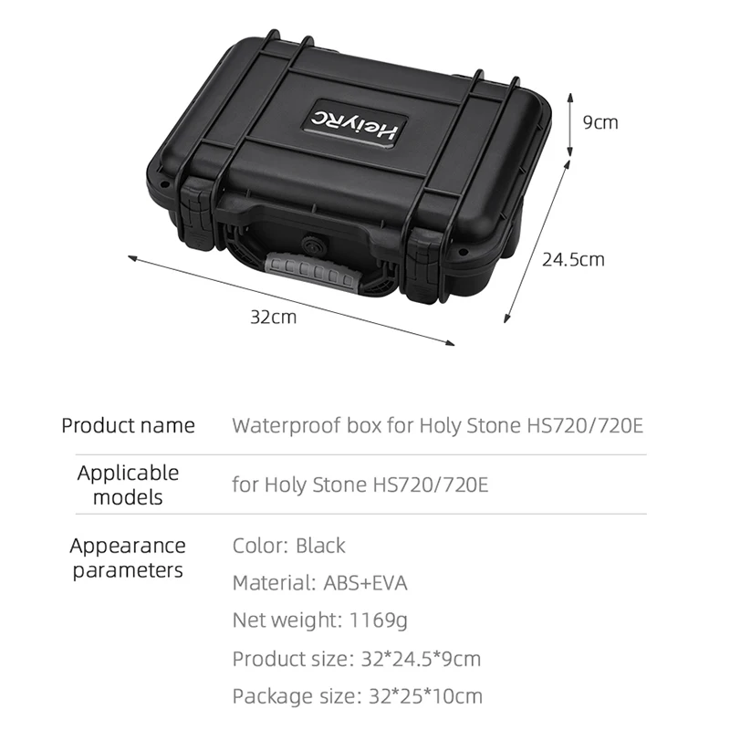 Водонепроницаемый бокс для Holy Stone HS720/720E жесткий корпус коробка взрывозащищенный портативный бокс для Holy Stone HS720/720E аксессуары для дрона
Водонепроницаемый бокс для Holy Stone HS720/720E жесткий корпус коробка взрывозащищенный портативный бокс для Holy Stone HS720/720E аксессуары для дрона