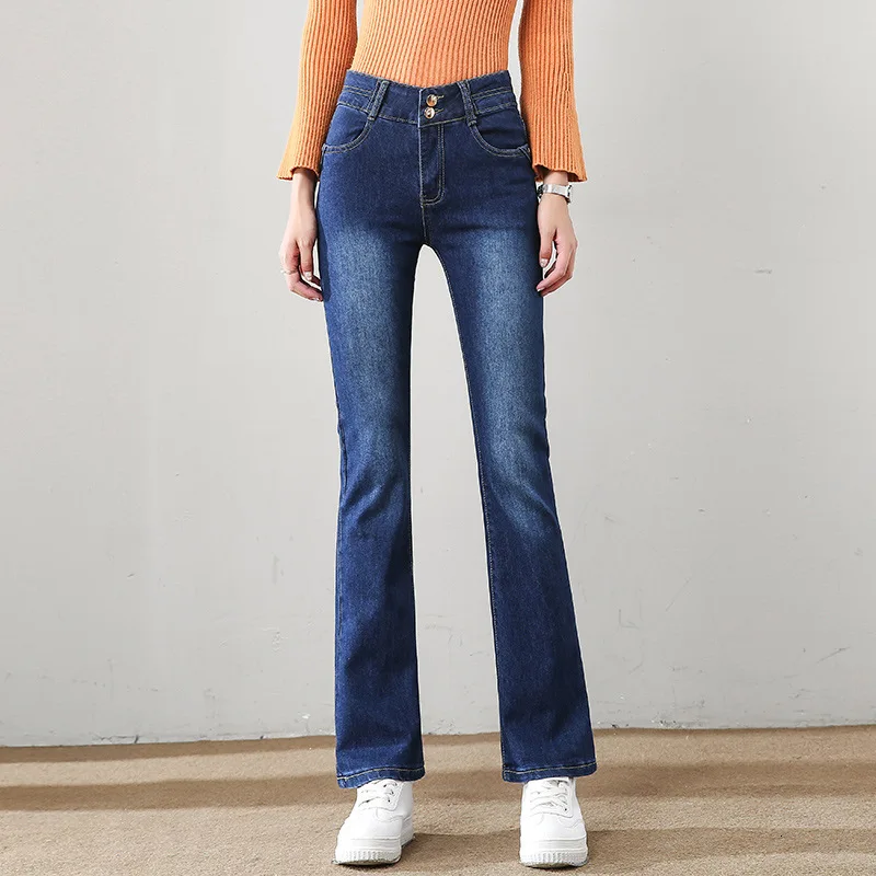 #3138 High Waist Flare Jeans Women Ankle-length Casual Bell Bottom Jeans Ladies Regular Fit Ankle-length Denim Jeans Womens Blue
#3138 High Waist Flare Jeans Women Ankle-length Casual Bell Bottom Jeans Ladies Regular Fit Ankle-length Denim Jeans Womens Blue