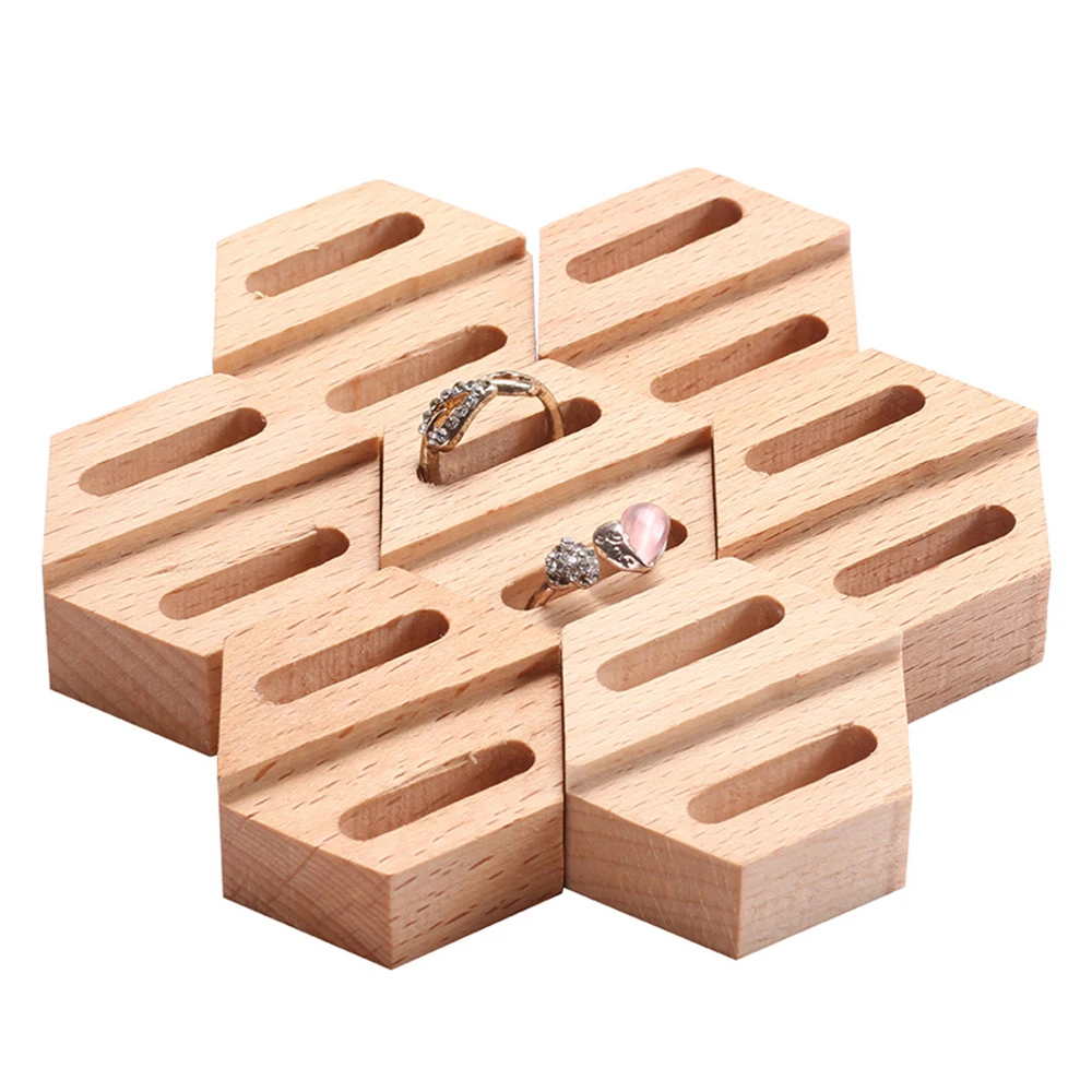 Wooden Hexagon Ring Display Stand Couples Rings Storage Rack Jewelry Holder Tray Organizer Handicrafts Solid Wood Jewelry Rack
Wooden Hexagon Ring Display Stand Couples Rings Storage Rack Jewelry Holder Tray Organizer Handicrafts Solid Wood Jewelry Rack