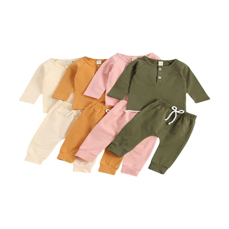 Baby Long Sleeve + Trousers, Casual Suit Elastic Leg Solid Color Drawstring Elastic Waist Spring Clothing
Baby Long Sleeve + Trousers, Casual Suit Elastic Leg Solid Color Drawstring Elastic Waist Spring Clothing