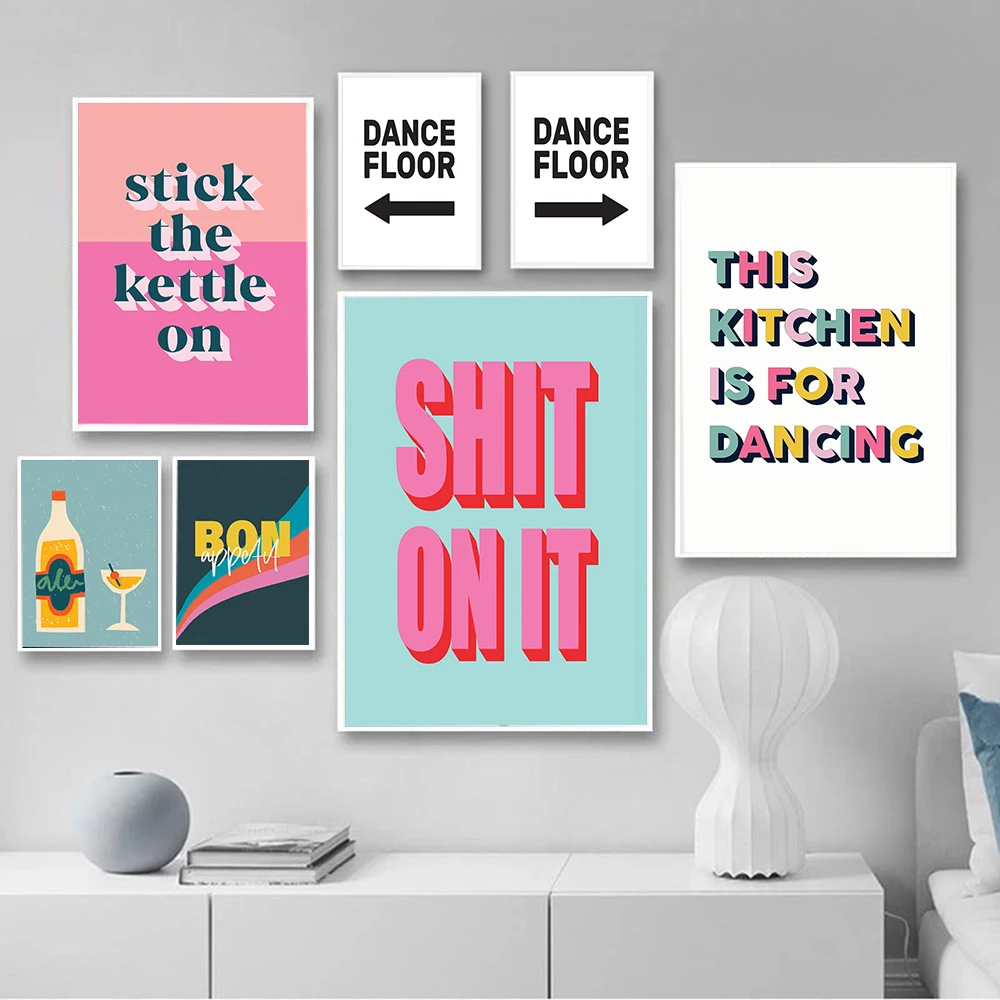 This Kitchen is for Dancing Art Quote Print Poster Colourful Retro Wall Canvas Painting Funny Living Room Nursery Decor Unframed
This Kitchen is for Dancing Art Quote Print Poster Colourful Retro Wall Canvas Painting Funny Living Room Nursery Decor Unframed