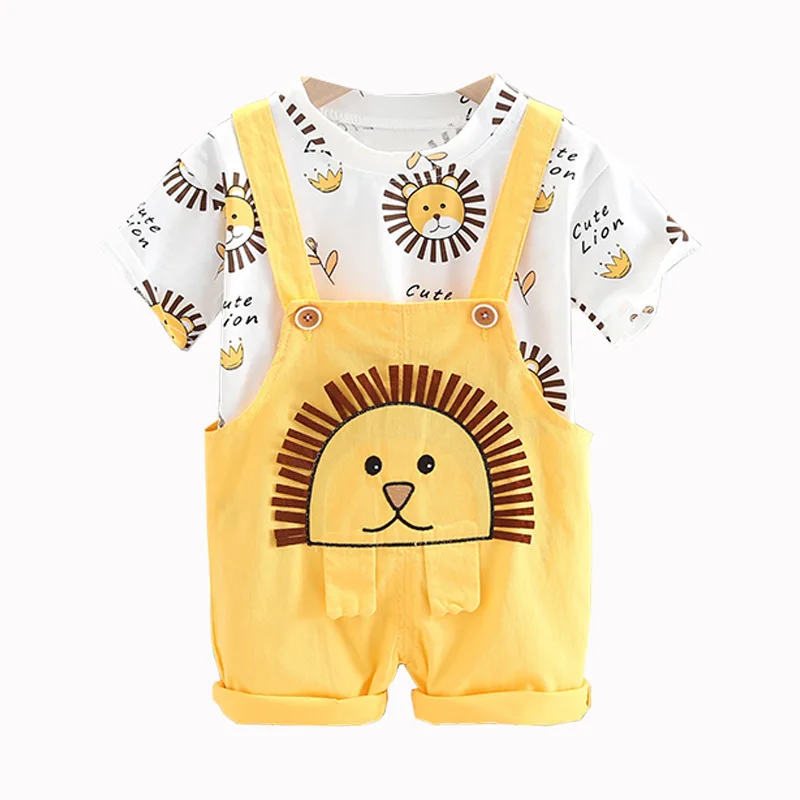 HYLKIDHUOSE 2021 Summer Baby Boys Girls Clothing Sets Toddler Infant Clothes Cartoon Lion T Shirt Shorts Kids Children Outfit 
HYLKIDHUOSE 2021 Summer Baby Boys Girls Clothing Sets Toddler Infant Clothes Cartoon Lion T Shirt Shorts Kids Children Outfit