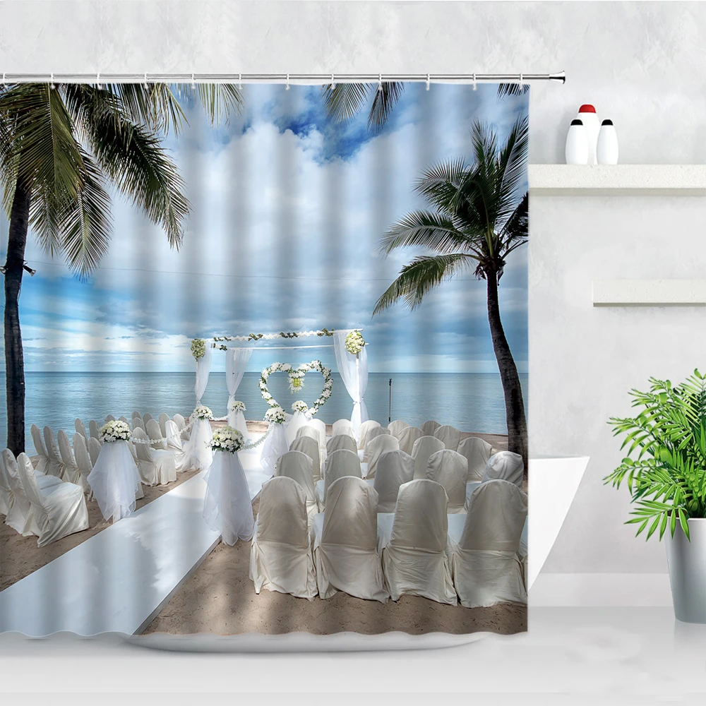 Sunlight Blue Sky Coconut Tree Shower Curtains Tropical Green Plants Ocean Scenery Waterproof Fabric Bathroom Decor Curtain Sets
Sunlight Blue Sky Coconut Tree Shower Curtains Tropical Green Plants Ocean Scenery Waterproof Fabric Bathroom Decor Curtain Sets