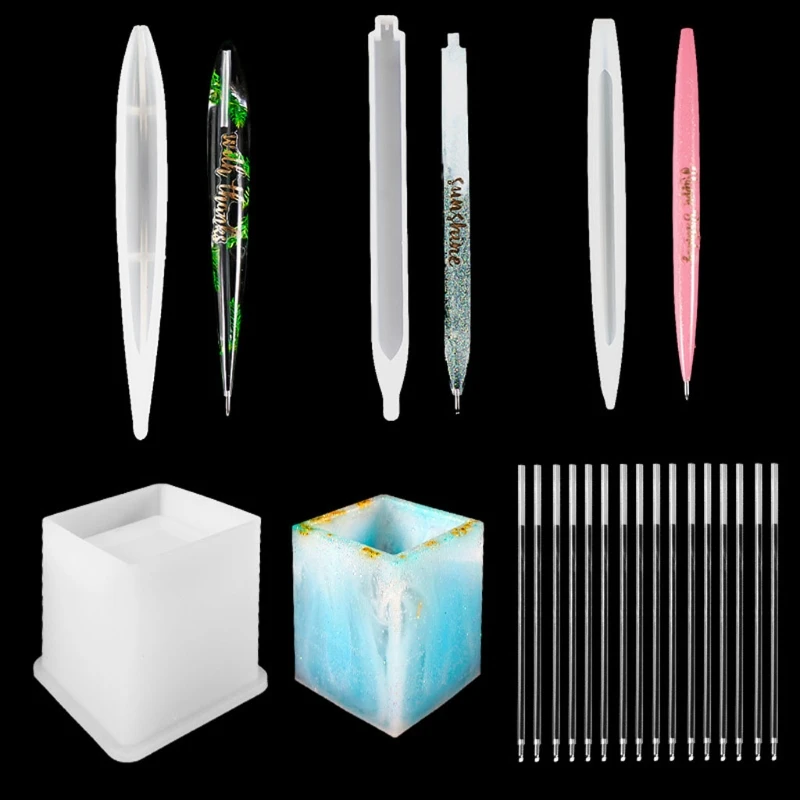 19Pcs DIY Ballpoint Pen Silicone Epoxy Resin Casting Molds for DIY Pen Candle Pen Holder Pen Container Mold Art Crafts
19Pcs DIY Ballpoint Pen Silicone Epoxy Resin Casting Molds for DIY Pen Candle Pen Holder Pen Container Mold Art Crafts