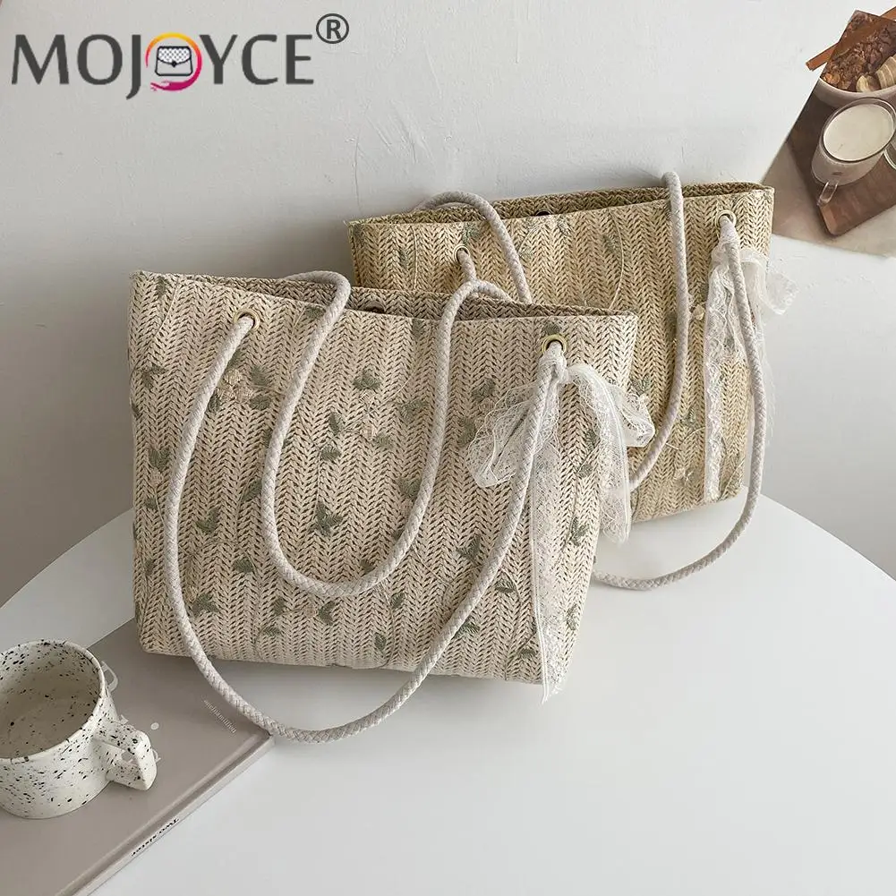Fashion Flower Lace Woven Shopping Bag Female Leisure ShoulderPouch Women Summer Beach Large Capacity Tote Handbag
Fashion Flower Lace Woven Shopping Bag Female Leisure ShoulderPouch Women Summer Beach Large Capacity Tote Handbag