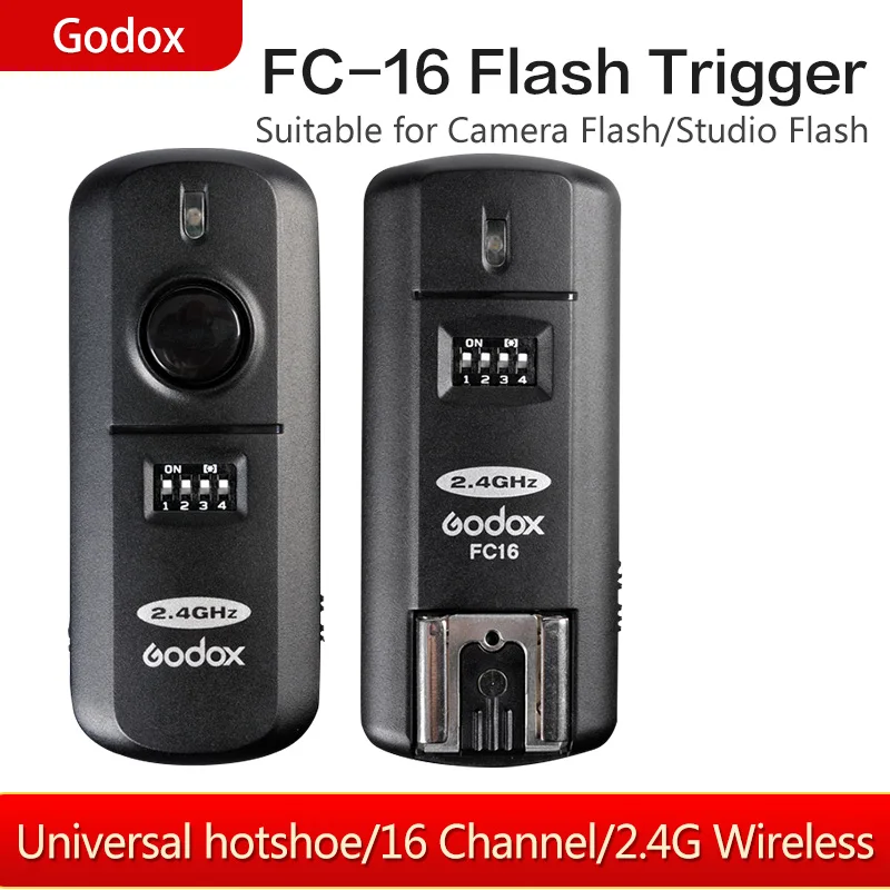 Godox FC-16 2.4GHz 16 Channels Wireless Remote Flash Studio Trigger & Receiver Shutter for Canon Nikon Sony Pentax
Godox FC-16 2.4GHz 16 Channels Wireless Remote Flash Studio Trigger & Receiver Shutter for Canon Nikon Sony Pentax