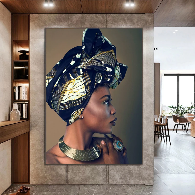 African Wall Art Poster And Prints Elegant Black Women Canvas Painting Modern Pop For Living Room Decoration Wall Paintings 
African Wall Art Poster And Prints Elegant Black Women Canvas Painting Modern Pop For Living Room Decoration Wall Paintings