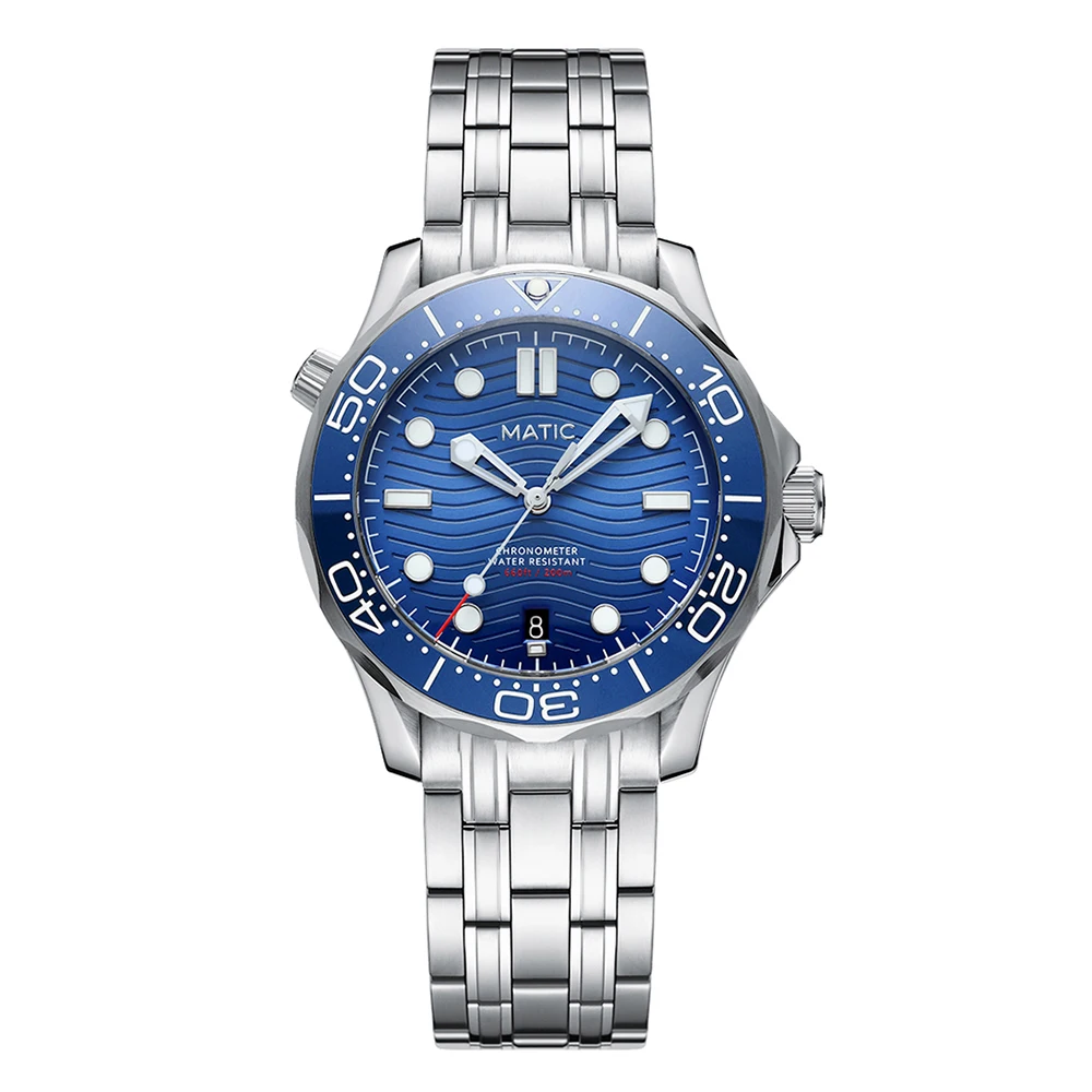 Механические наручные часы MATIC WATCH DIVER 200 м 41 мм PT5000 [циферблат синего цвета с
