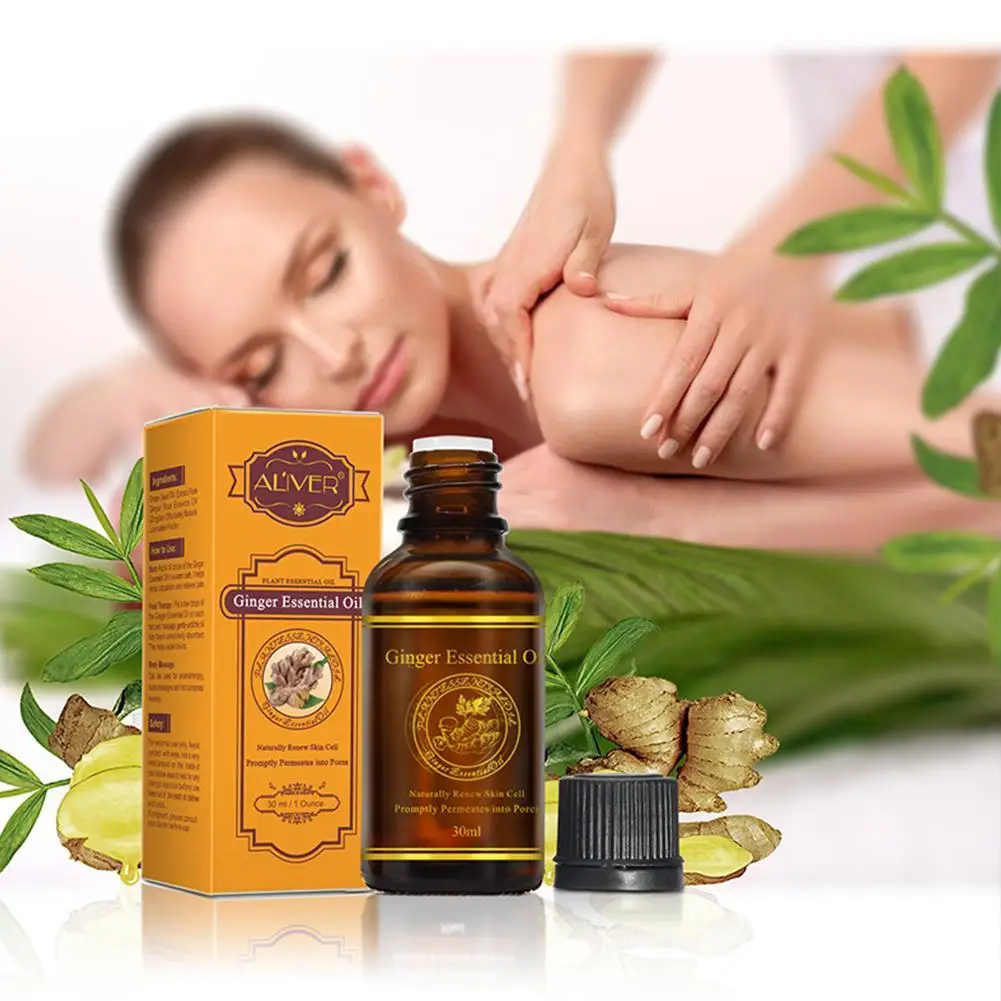 Ginger Essential Oil Body Relax Massage Therapy Relieve Pain Moisturizing Lymphatic Detoxification Body Care 30ml 
Ginger Essential Oil Body Relax Massage Therapy Relieve Pain Moisturizing Lymphatic Detoxification Body Care 30ml