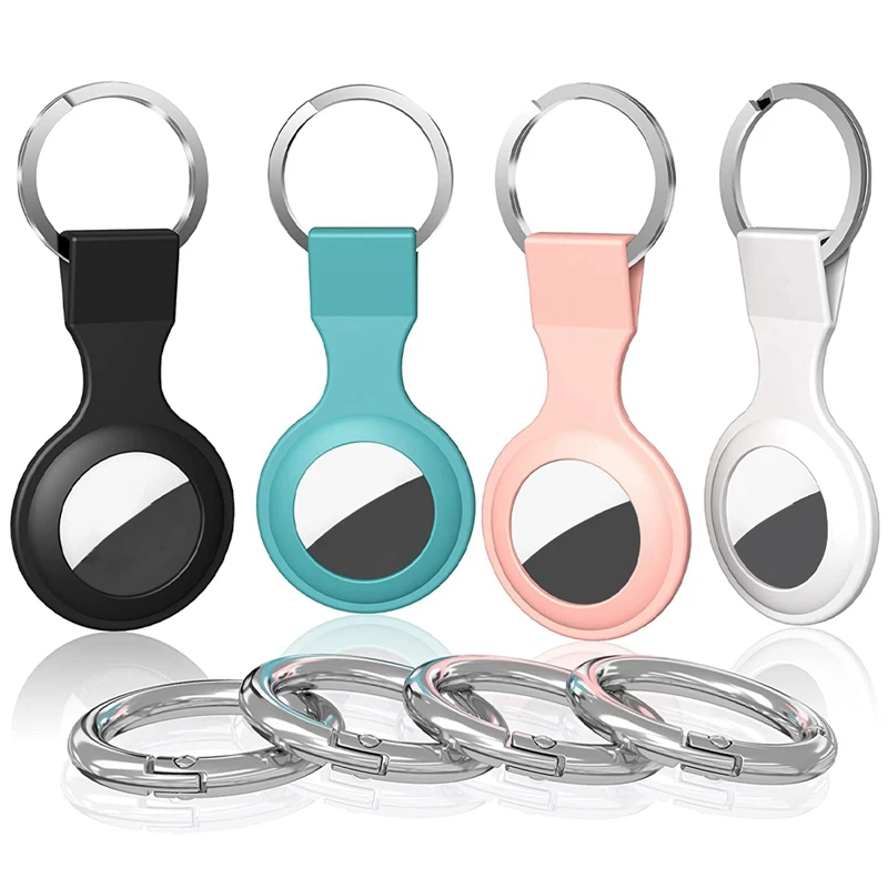 4 Pack Soft Silicone Case Compatible for Apple AirTag 2021, Protective Anti-Scratch Lightweight Skin Cover with Key Ring
4 Pack Soft Silicone Case Compatible for Apple AirTag 2021, Protective Anti-Scratch Lightweight Skin Cover with Key Ring