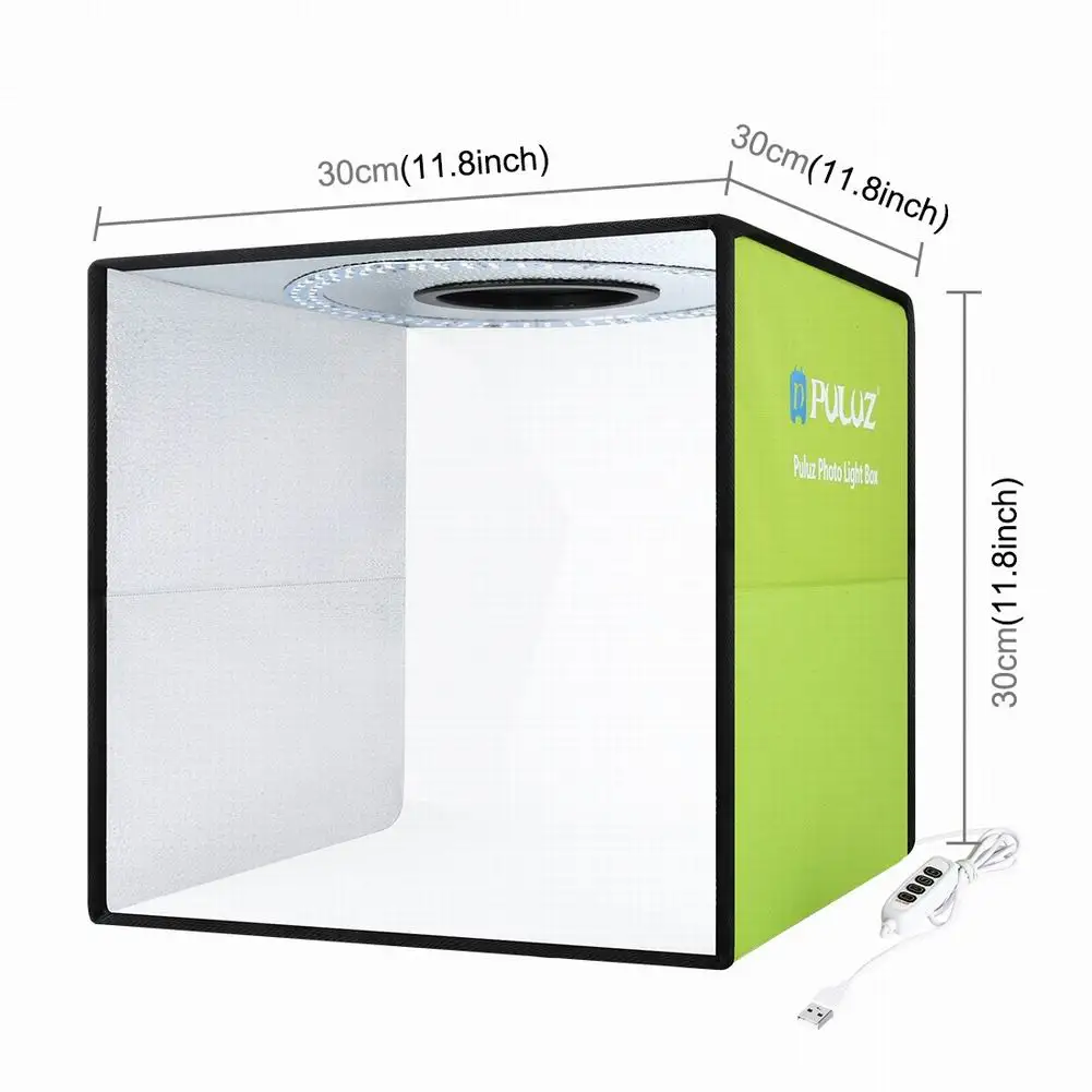 Folding Lightbox Photography Diffuse Soft Box Lightbox Studio with 1 ring LED Panel 6 Colors Photo Backdrop Kit Light Box
Folding Lightbox Photography Diffuse Soft Box Lightbox Studio with 1 ring LED Panel 6 Colors Photo Backdrop Kit Light Box