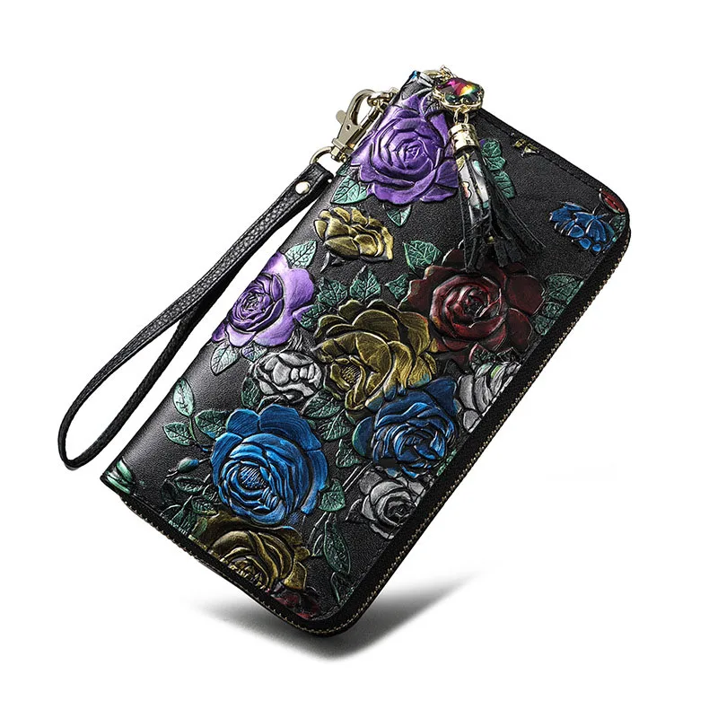 30PCS / LOT National Style Genuine Leather Long Lady's Wallet Vintage Flower Women Wrist Wallets Female Phone Purses Handbags ca
30PCS / LOT National Style Genuine Leather Long Lady's Wallet Vintage Flower Women Wrist Wallets Female Phone Purses Handbags ca