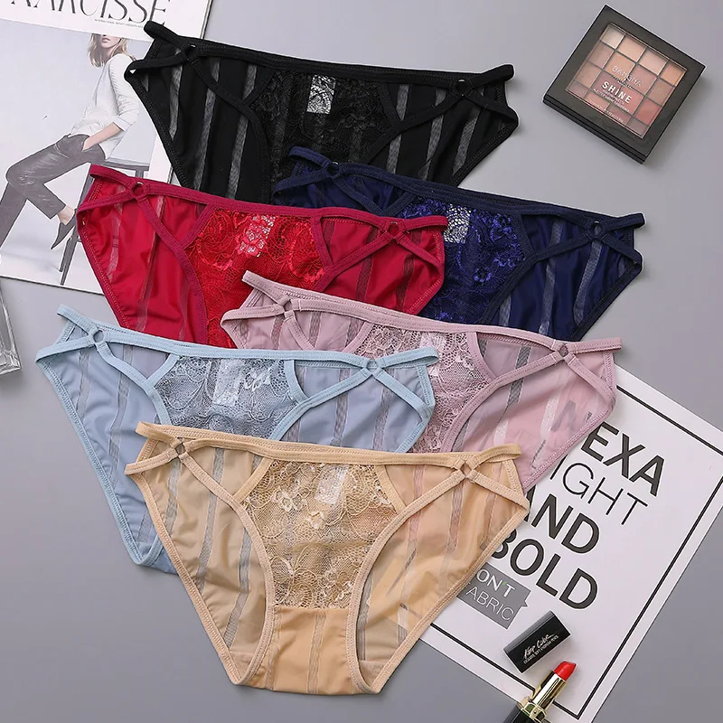 Sexy Lace Ladies Underwear Girls Hollow Transparent Mesh Briefs Thin Summer Panties
Sexy Lace Ladies Underwear Girls Hollow Transparent Mesh Briefs Thin Summer Panties