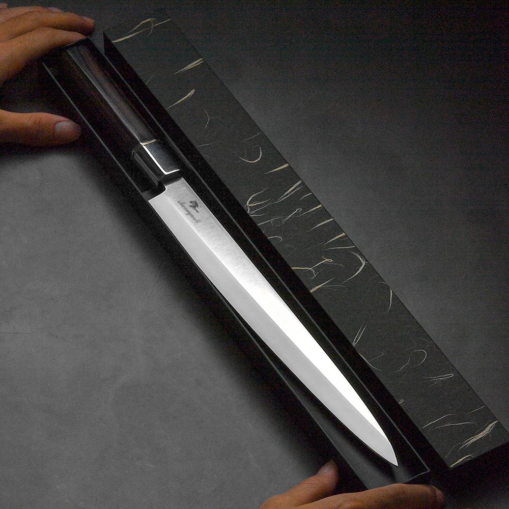 12 Inch Japanese Sashimi Knife High Carbon 5CR15 Steel Sushi Chef Knives Utility Filleting Cutting Salmon Fish Sashimi Knife
12 Inch Japanese Sashimi Knife High Carbon 5CR15 Steel Sushi Chef Knives Utility Filleting Cutting Salmon Fish Sashimi Knife