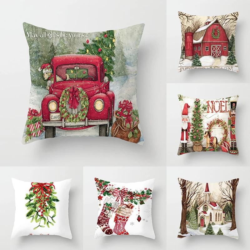 Рождественская квадратная наволочка с надписью "Merry Christmas" 
Рождественская квадратная наволочка с надписью "Merry Christmas"