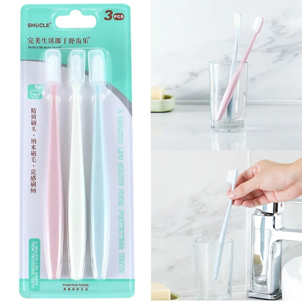3pc/set Ultra Soft Toothbrush Nano Brush Portable Soft Charcoal Tooth Brush Eco Friendly Brushes Oral Cleaning Care Tools
3pc/set Ultra Soft Toothbrush Nano Brush Portable Soft Charcoal Tooth Brush Eco Friendly Brushes Oral Cleaning Care Tools
