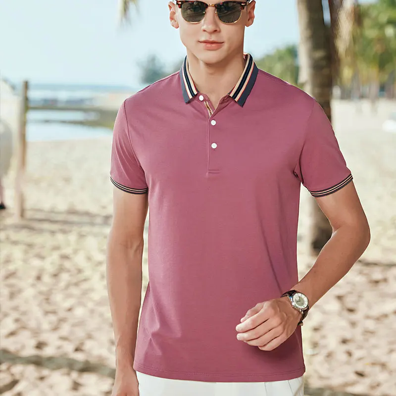 Men mercerized cotton short sleeve POLO shirt in the summer of 2021 the new easing business middle-aged father lapel t-shirts
Men mercerized cotton short sleeve POLO shirt in the summer of 2021 the new easing business middle-aged father lapel t-shirts