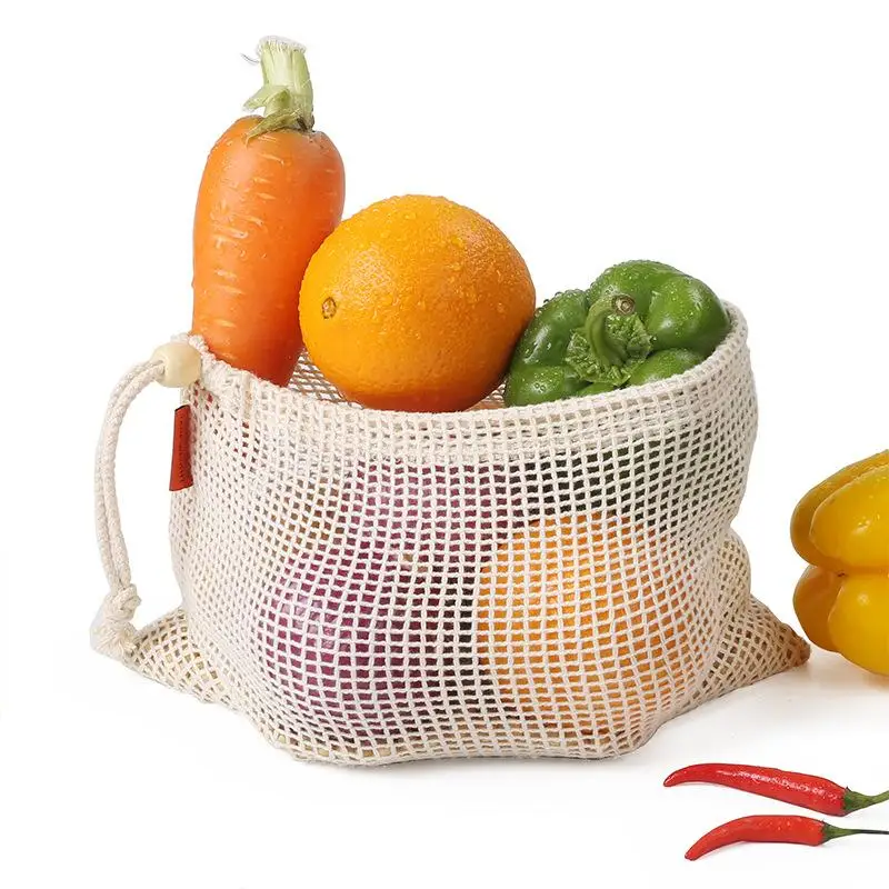 Cotton Mesh Vegetable Bags Produce Bag Reusable Cotton Mesh Vegetable Storage Bag Kitchen Fruit with Drawstring
Cotton Mesh Vegetable Bags Produce Bag Reusable Cotton Mesh Vegetable Storage Bag Kitchen Fruit with Drawstring