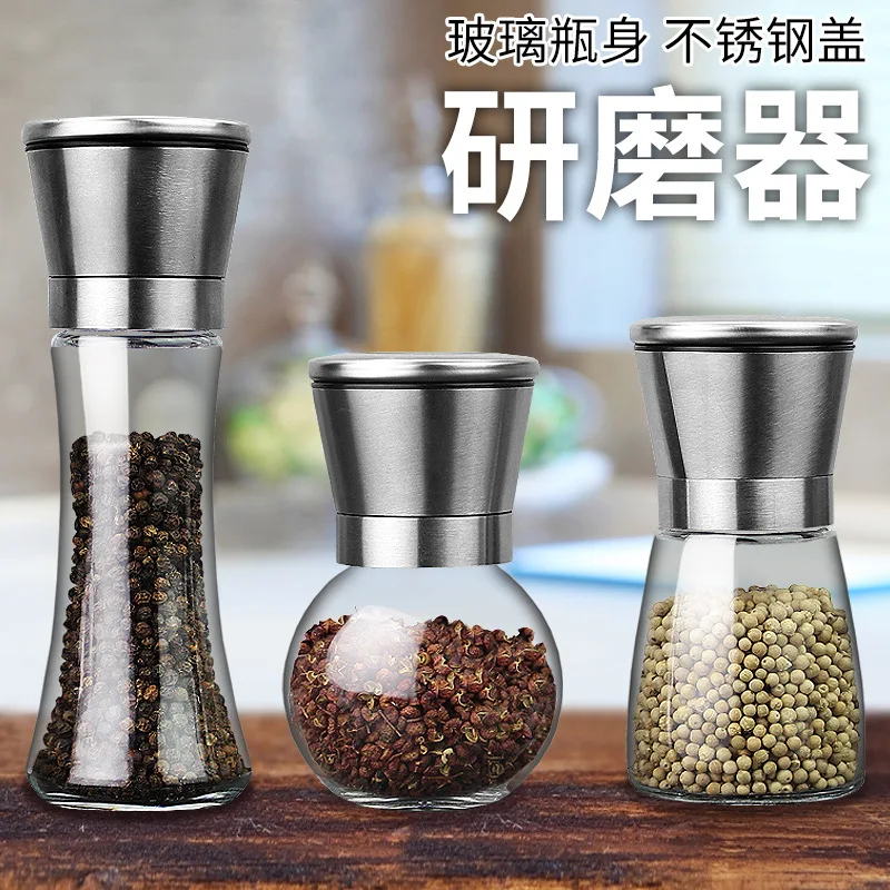 Stainless Steel Pepper Grinder Manual Ceramic Core Black Pepper Pepper Sea Salt Grinding Seasoning Box Kitchen Supplies
Stainless Steel Pepper Grinder Manual Ceramic Core Black Pepper Pepper Sea Salt Grinding Seasoning Box Kitchen Supplies
