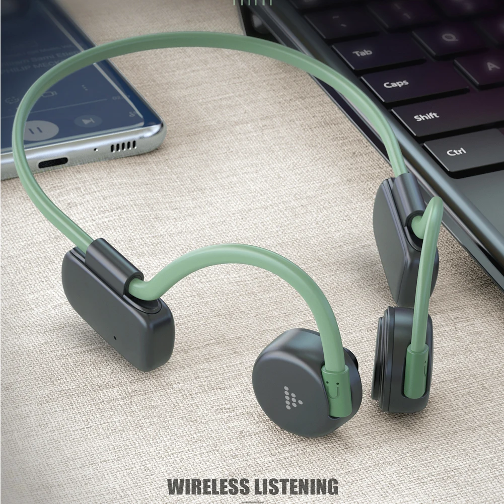 Bone Conduction Headphones Sport Neckband On Ear Earphones Bluetooth-compatible with Microphone Volume Control
Bone Conduction Headphones Sport Neckband On Ear Earphones Bluetooth-compatible with Microphone Volume Control