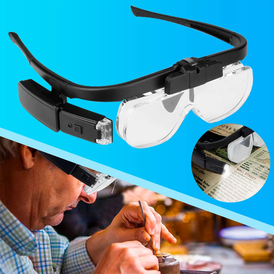1.5X 2.0X 2.5X 3.5X 4.0X 4.5X Illuminated Magnifying Glass LED USB Rechargeable Headband Free Hand Magnifying Loupes with Light
1.5X 2.0X 2.5X 3.5X 4.0X 4.5X Illuminated Magnifying Glass LED USB Rechargeable Headband Free Hand Magnifying Loupes with Light