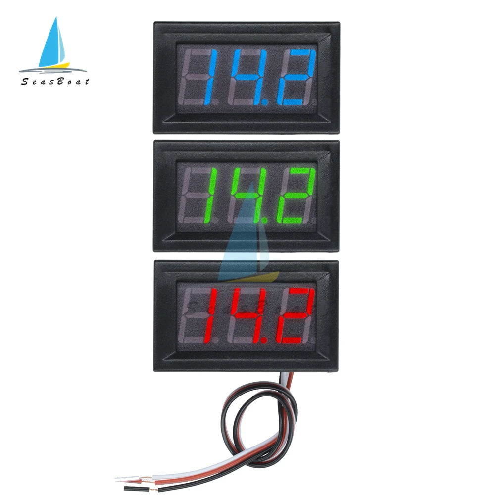 DIY Mini Digital Voltmeter DC 0-30V 100V 120V Voltage Panel Meter Red/Blue/Green For 6V 12V Electromobile Motorcycle Car
DIY Mini Digital Voltmeter DC 0-30V 100V 120V Voltage Panel Meter Red/Blue/Green For 6V 12V Electromobile Motorcycle Car