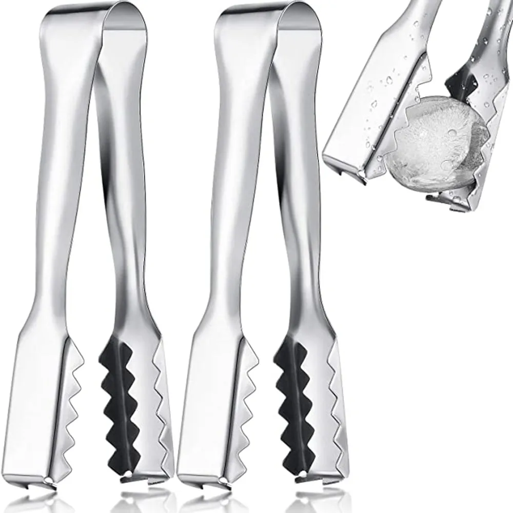 2 Pieces Stainless Steel Ice Tongs for Ice Bucket Ice Cube Serving Tongs with Teeth for Cocktails Whiskeys Kitchen Food Serving
2 Pieces Stainless Steel Ice Tongs for Ice Bucket Ice Cube Serving Tongs with Teeth for Cocktails Whiskeys Kitchen Food Serving