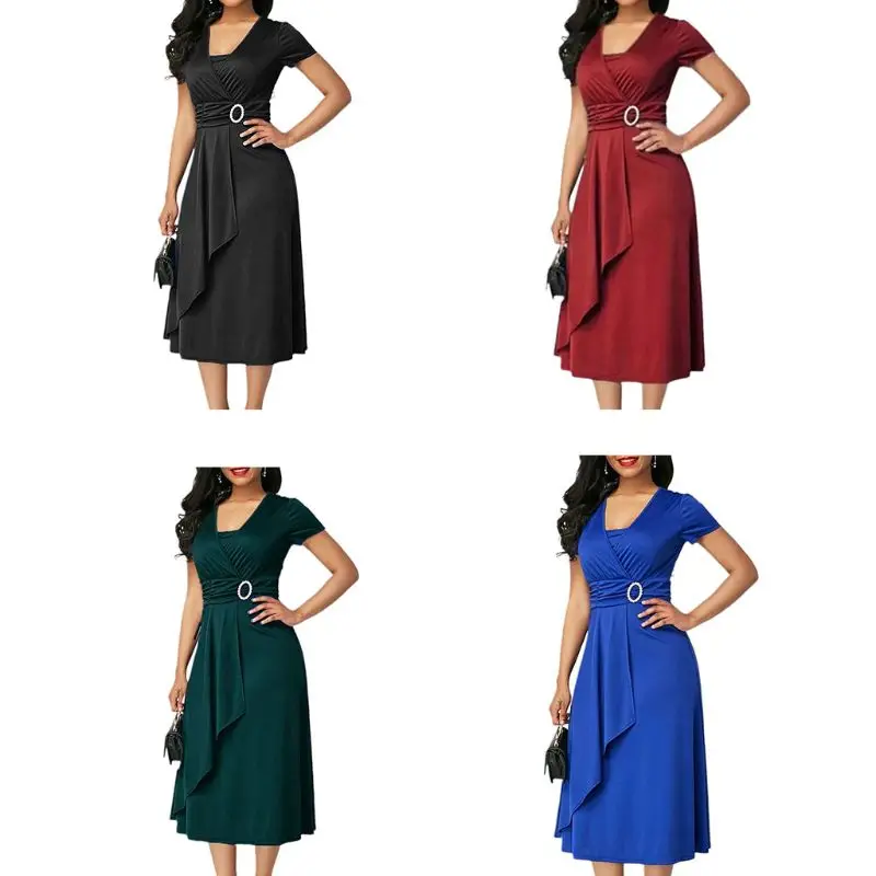 Womens Plus Size Short Sleeve Midi Long Evening Dress Ruffled Asymmetric Rhinestone Circle Pleated High Waist Party Dress BX0A
Womens Plus Size Short Sleeve Midi Long Evening Dress Ruffled Asymmetric Rhinestone Circle Pleated High Waist Party Dress BX0A