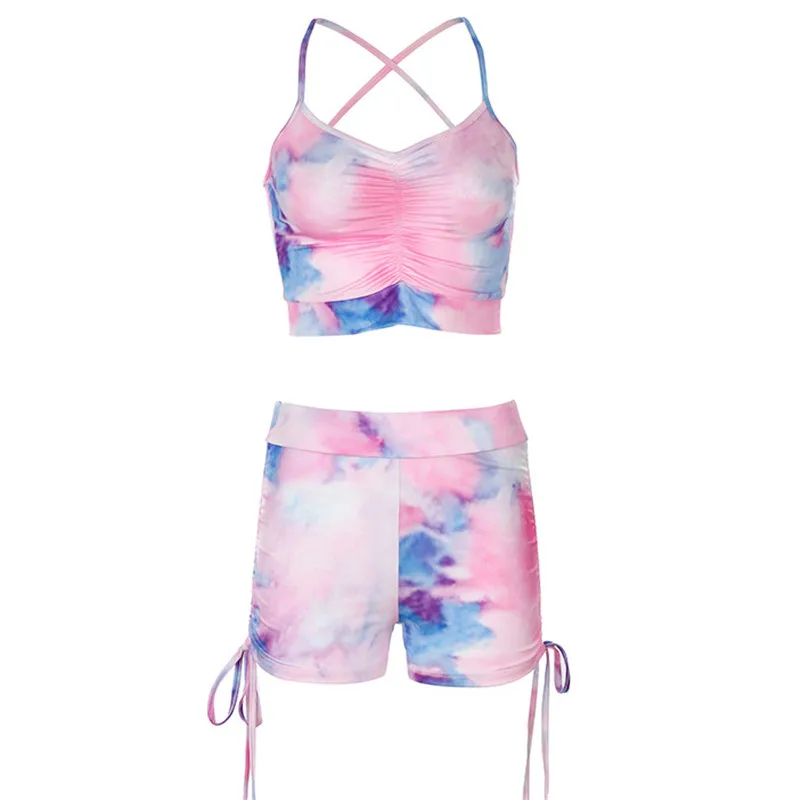 Tie Dye Print 2 Pcs Set Casual Summer Gradient Colored Crop Top Shorts Pants Set Beachwear Women Tracksuit Streetwear Sportswear
Tie Dye Print 2 Pcs Set Casual Summer Gradient Colored Crop Top Shorts Pants Set Beachwear Women Tracksuit Streetwear Sportswear