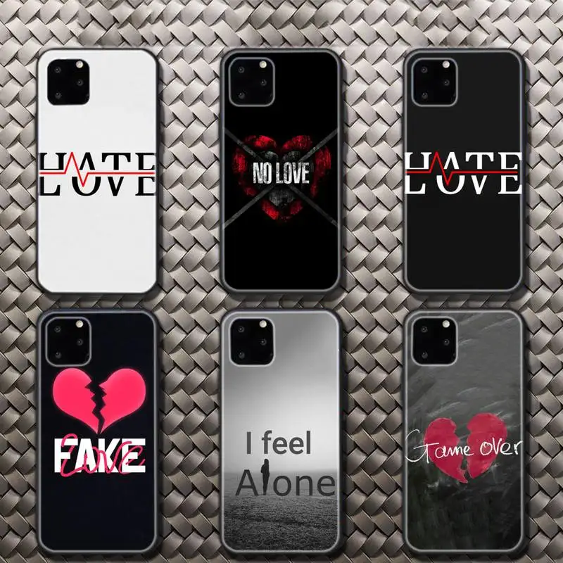 No Love Black Soft Phone Case For Iphone 6 6s 7 8 Plus XR X XS XSmax 11 12 Pro Mini Max
No Love Black Soft Phone Case For Iphone 6 6s 7 8 Plus XR X XS XSmax 11 12 Pro Mini Max