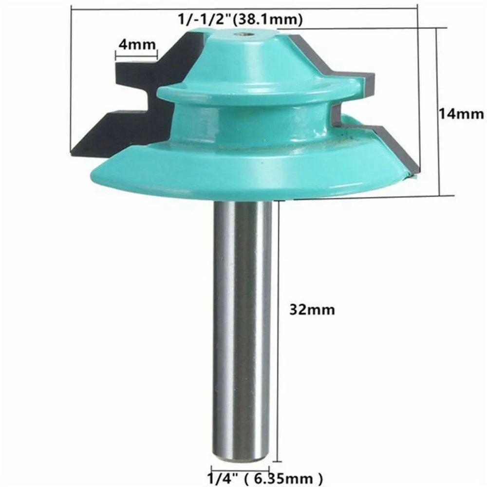 45 Degree Lock Miter Router Bit 1/4\\\\\\\" Shank Tenon Chisel Cutter Woodworking Tool
45 Degree Lock Miter Router Bit 1/4\\\\\\\" Shank Tenon Chisel Cutter Woodworking Tool