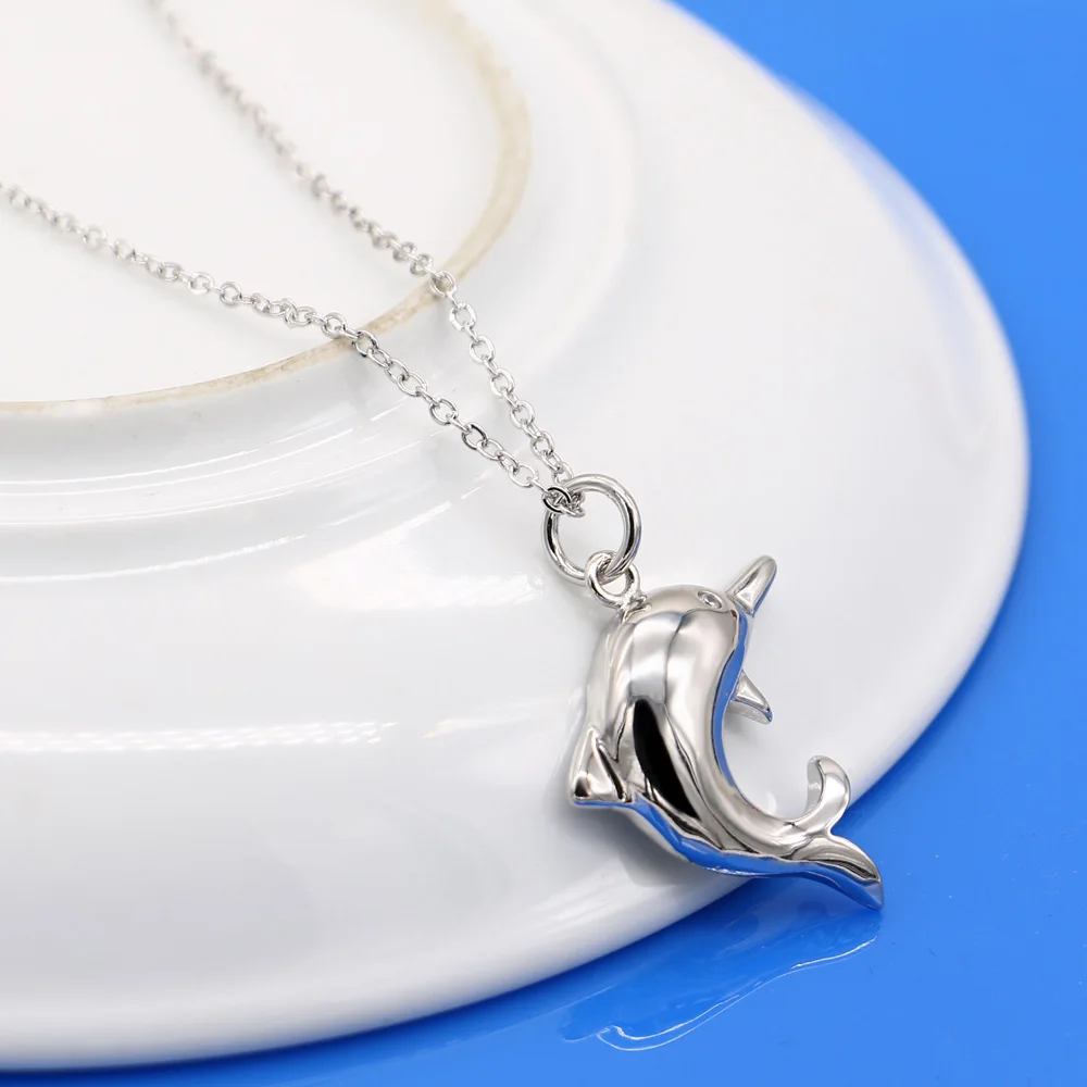 Hot Classic 925 Silver Dolphin Women's Pendant Choker Chain Necklace Jewelry Simple Ladies Personalized Gifts For Women
Hot Classic 925 Silver Dolphin Women's Pendant Choker Chain Necklace Jewelry Simple Ladies Personalized Gifts For Women